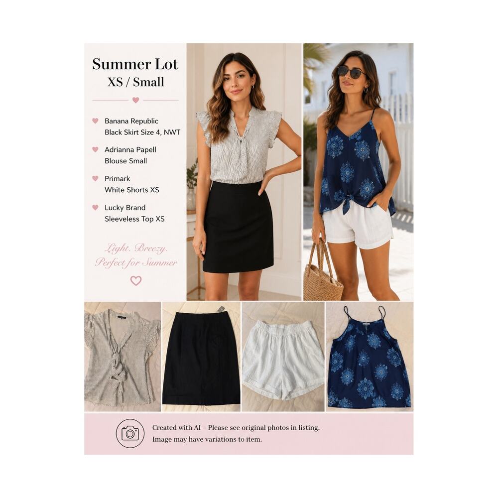 Womens Lot Size Small Banana Republic Primark Lucky Brand Shorts Tops NWT